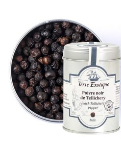 POIVRE NOIR DE TELLICHERY (Inde) Boite 60g
