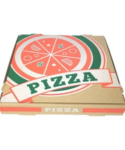 Alternative view of Boîte à pizza 31x31x4 cm en carton brun x 100 boîtes