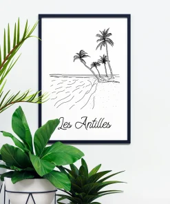 Affiche Antilles / La Guadeloupe (Plusieurs modèles au choix)
