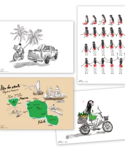 Alternative view of 4 Cartes postales – Tahiti (Polynésie)