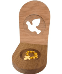 Alternative view of Coin de prière en bois Colombe avec dizainier